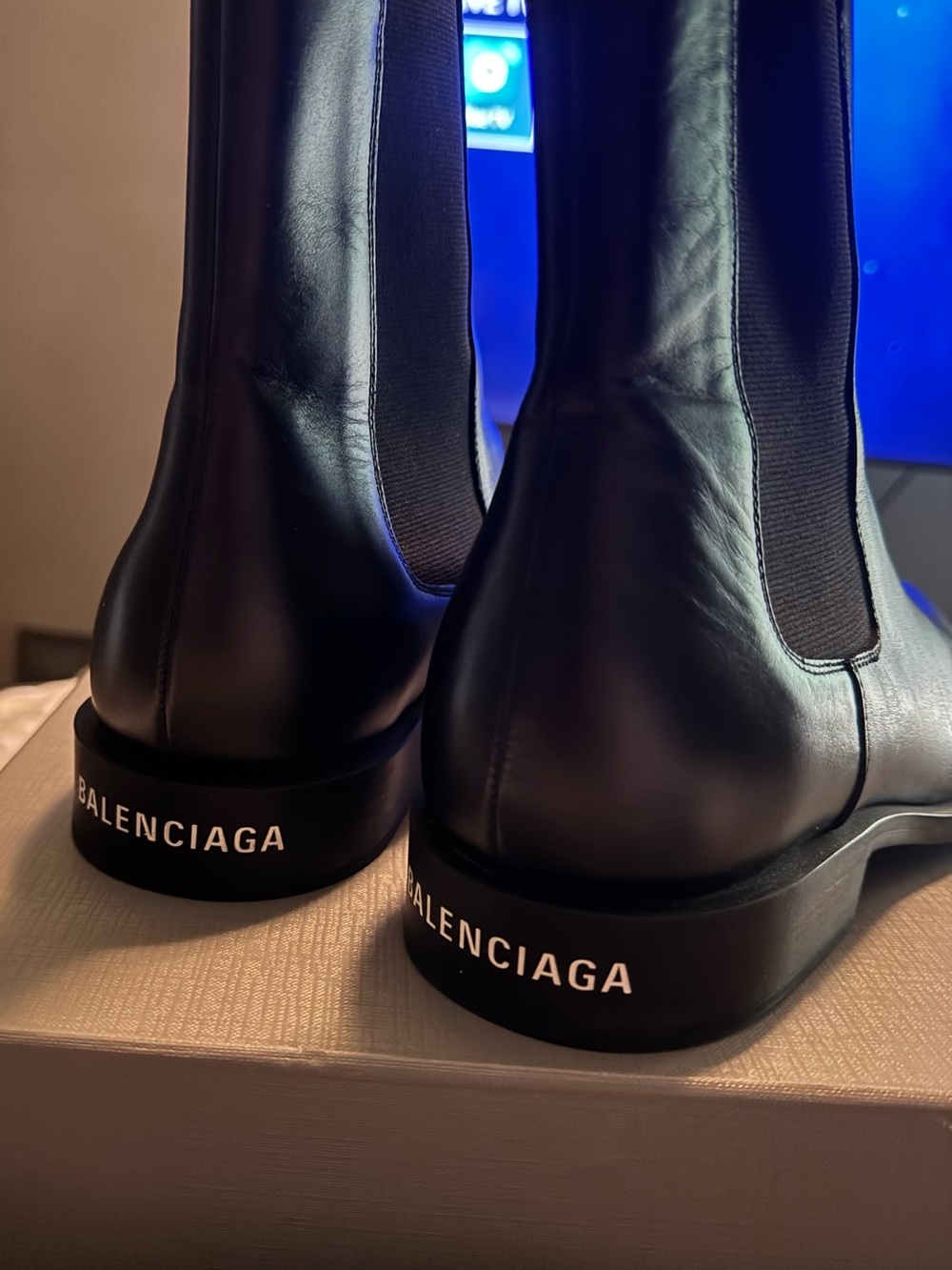 Men’s Balenciaga Midnight Boot In Leather